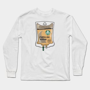 Toasted White Chocolate with Cold Brew Iced Coffee Drink IV Bag for medical and nursing students, nurses, doctors, and health workers who are coffee lovers Long Sleeve T-Shirt